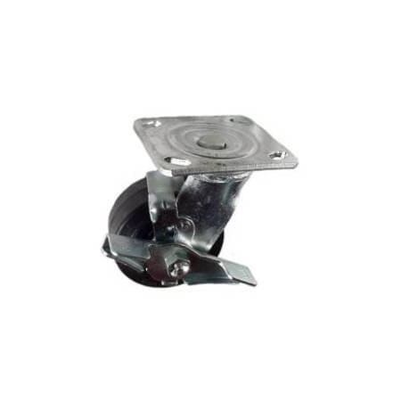 Mapp Caster 4"X2" Rubber on Nylon Wheel Swvl Caster W/ Top Lock Brake, 400 Lbs Cap 146RNB420SB